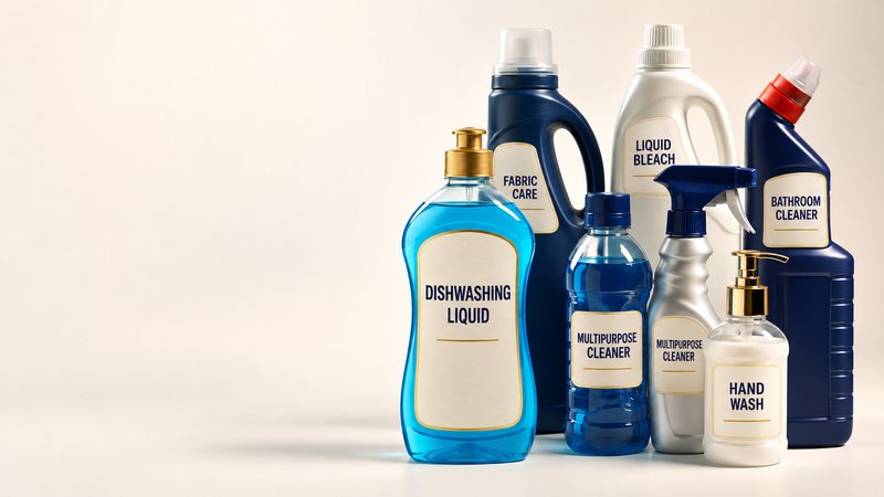 Cleaning liquids bottles